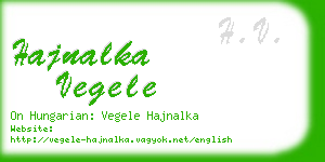 hajnalka vegele business card